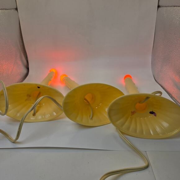 NOMA Vintage Christmas Candles Set of 3 Orange Bulbs 10.5" Electric - Picture 6 of 10